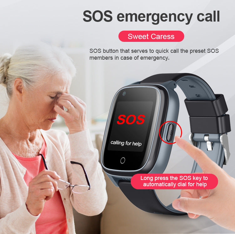 Anti-Lost Elderly Sentinel 4G GPS Positioning Smart Watch