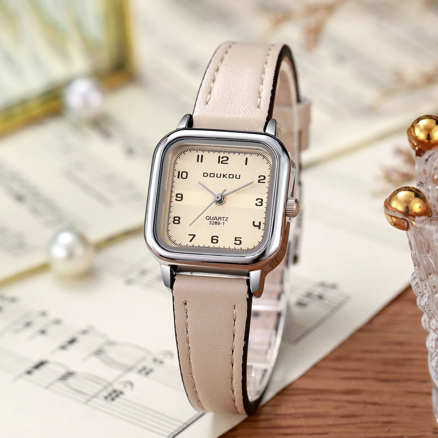Women's Grand Quadrate Minimalist Steel Strip Watch