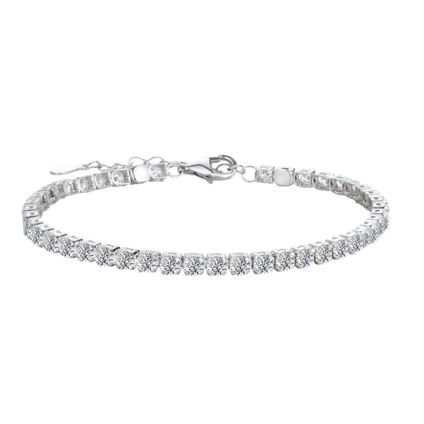 Sterling Silver Moissanite Tennis Bracelet