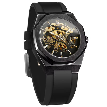 Men's Casual Hollow Skeleton Automatic Timepiece