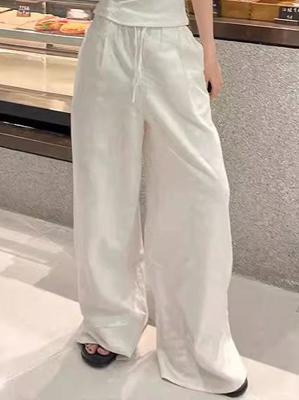 Aegean High-Waist Summer Linen Walking Pants