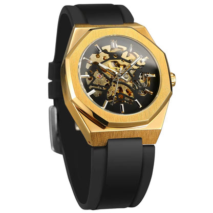 Men's Casual Hollow Skeleton Automatic Timepiece
