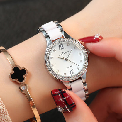 Women's Ceramic & Alloy Luxury Quartz Watch