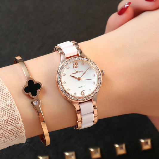 Women's Ceramic & Alloy Luxury Quartz Watch