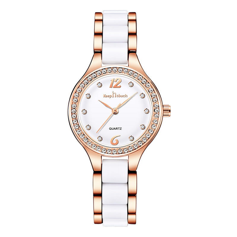 Women's Ceramic & Alloy Luxury Quartz Watch