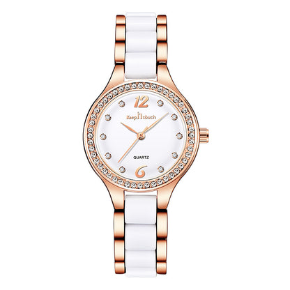 Women's Ceramic & Alloy Luxury Quartz Watch