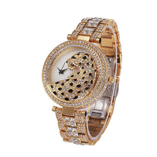 Women's Aureate Leopard Diamond Statement Timepiece