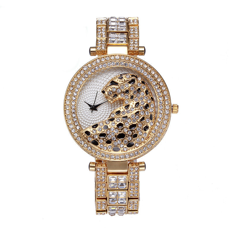 Women's Aureate Leopard Diamond Statement Timepiece