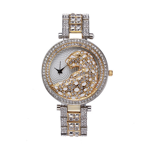 Women's Aureate Leopard Diamond Statement Timepiece