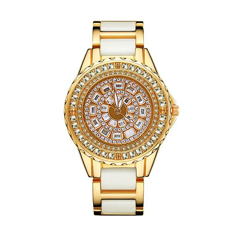 Women's Full Diamond Architectural Quartz Watch