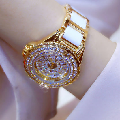 Women's Full Diamond Architectural Quartz Watch