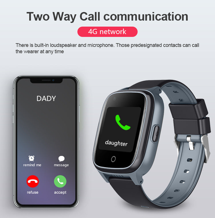 Anti-Lost Elderly Sentinel 4G GPS Positioning Smart Watch