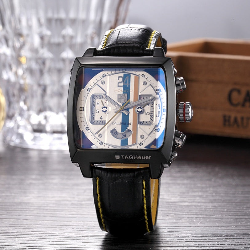 Men's Architectural Rectangular Mechanical Timepiece