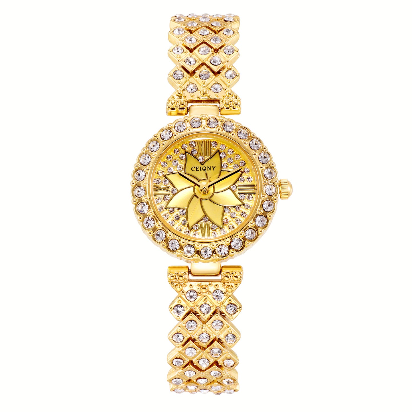 Women's Glistening Pavé Roman Petite Timepiece