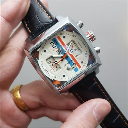 Men's Architectural Rectangular Mechanical Timepiece