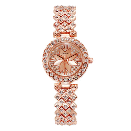 Women's Glistening Pavé Roman Petite Timepiece
