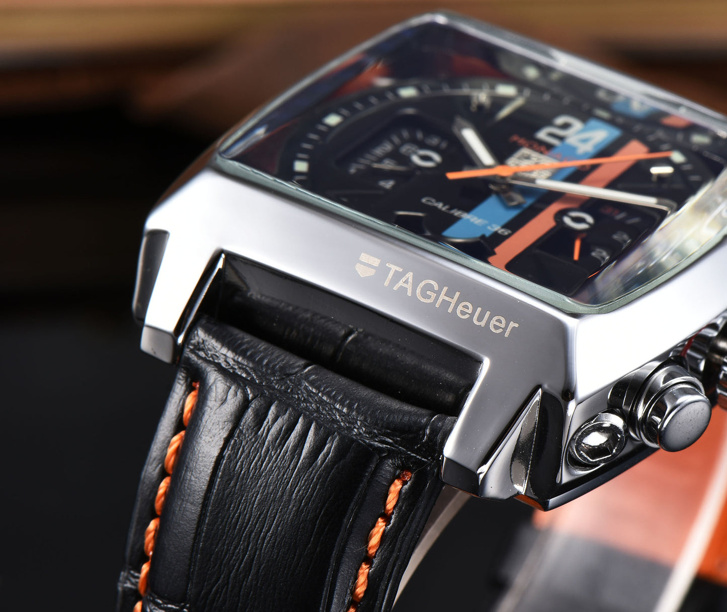 Men's Architectural Rectangular Mechanical Timepiece