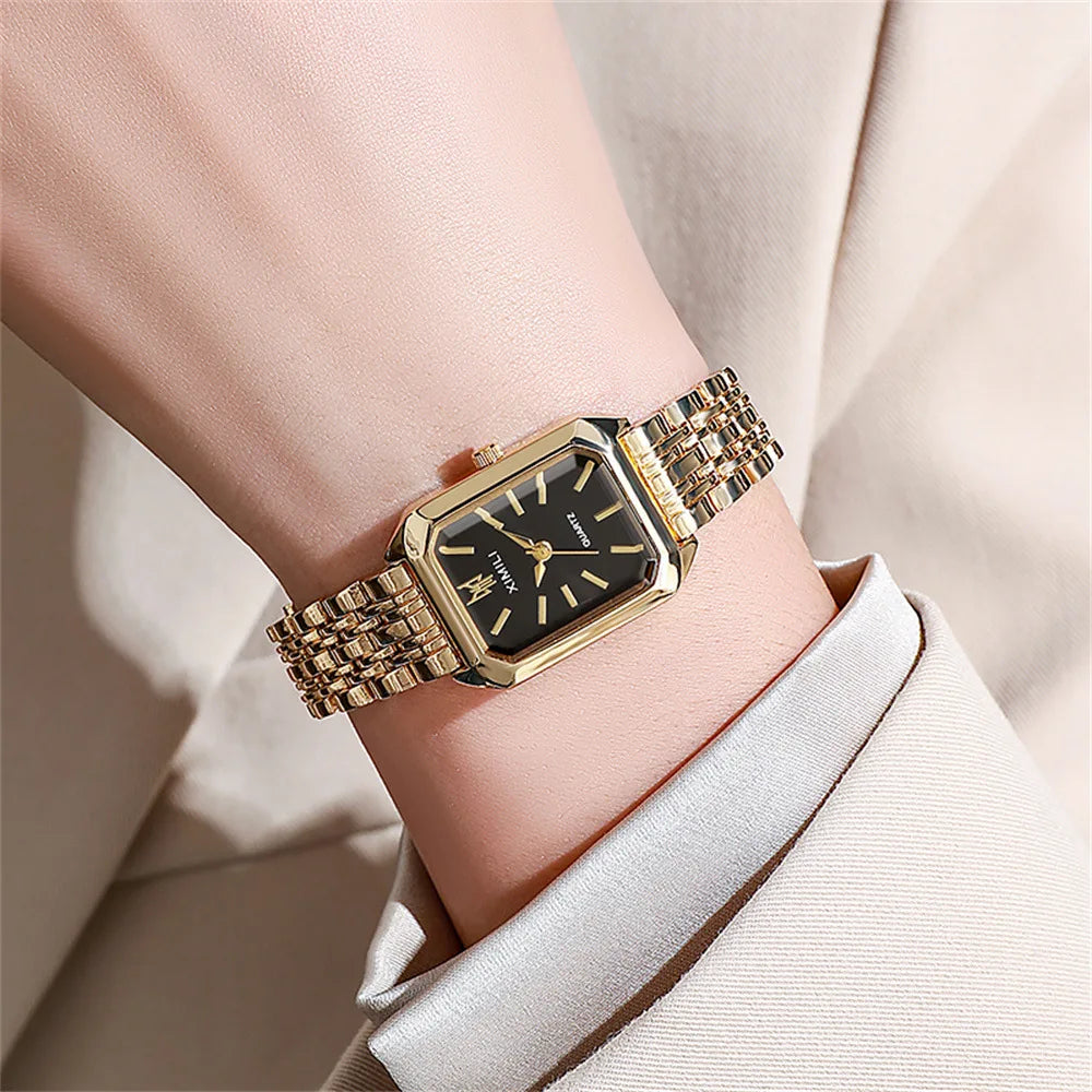 Women's Grand Quadrate Roman Metallic Watch