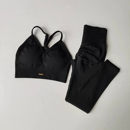 Peach High-Waisted Hip-Lifting Exercise Suit