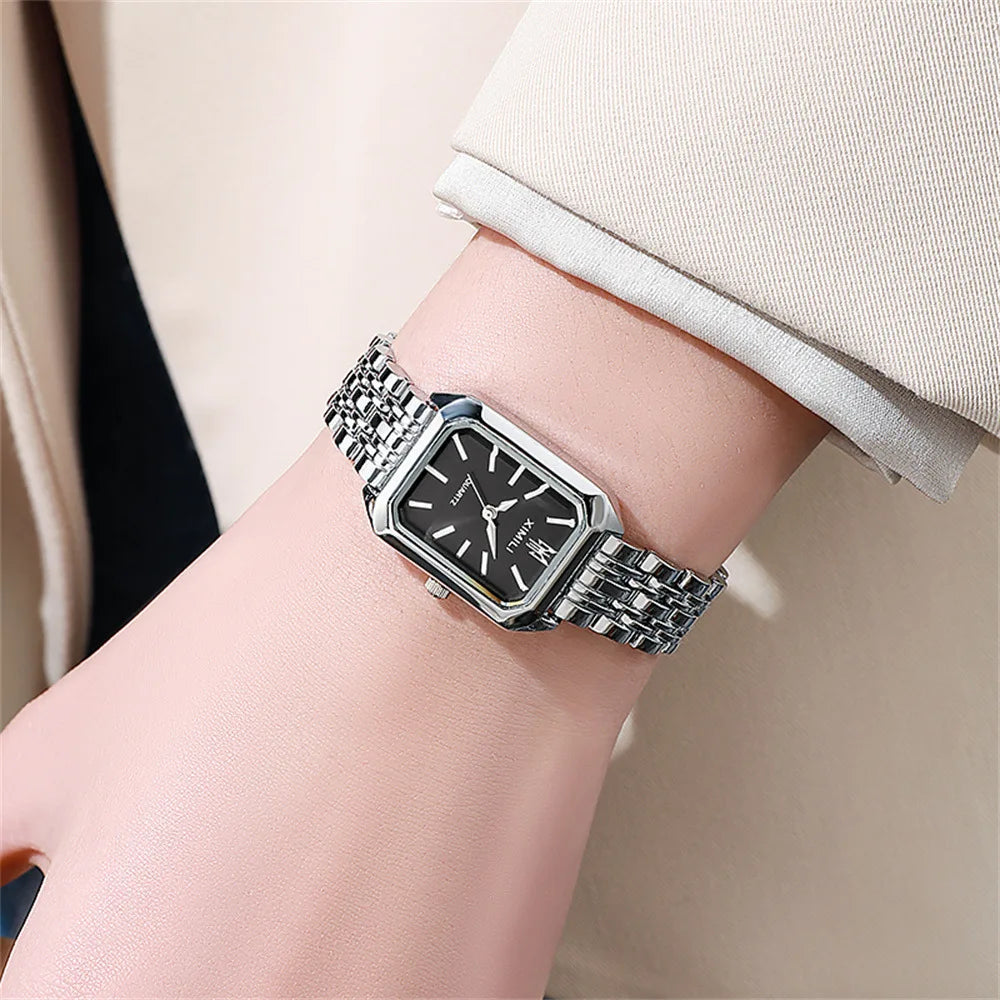 Women's Grand Quadrate Roman Metallic Watch