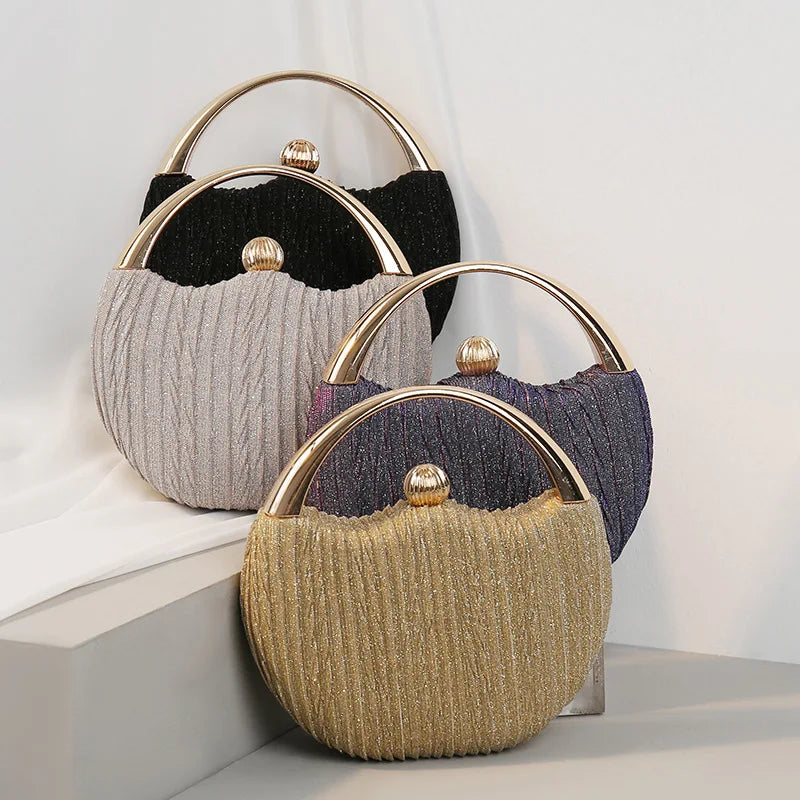 Round Metal Clutch Bag