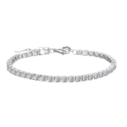 Sterling Silver Moissanite Tennis Bracelet