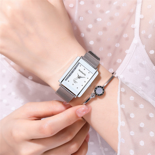 Women's Architectural Rectangular Couple’s Watch