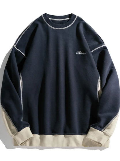  view of contrast drop shoulder sweatshirt