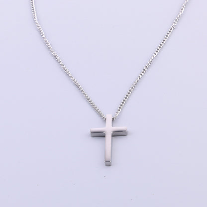 Titanium Steel Monument Cross Pendant