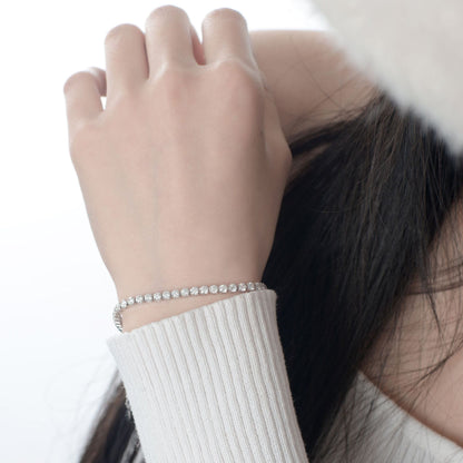 Sterling Silver Moissanite Tennis Bracelet