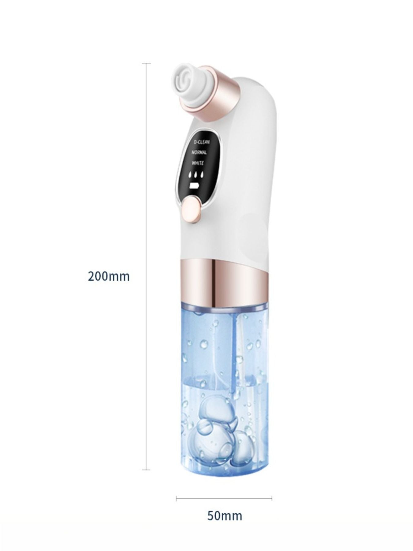 Close up of multi-speed control on facial cleansing device
