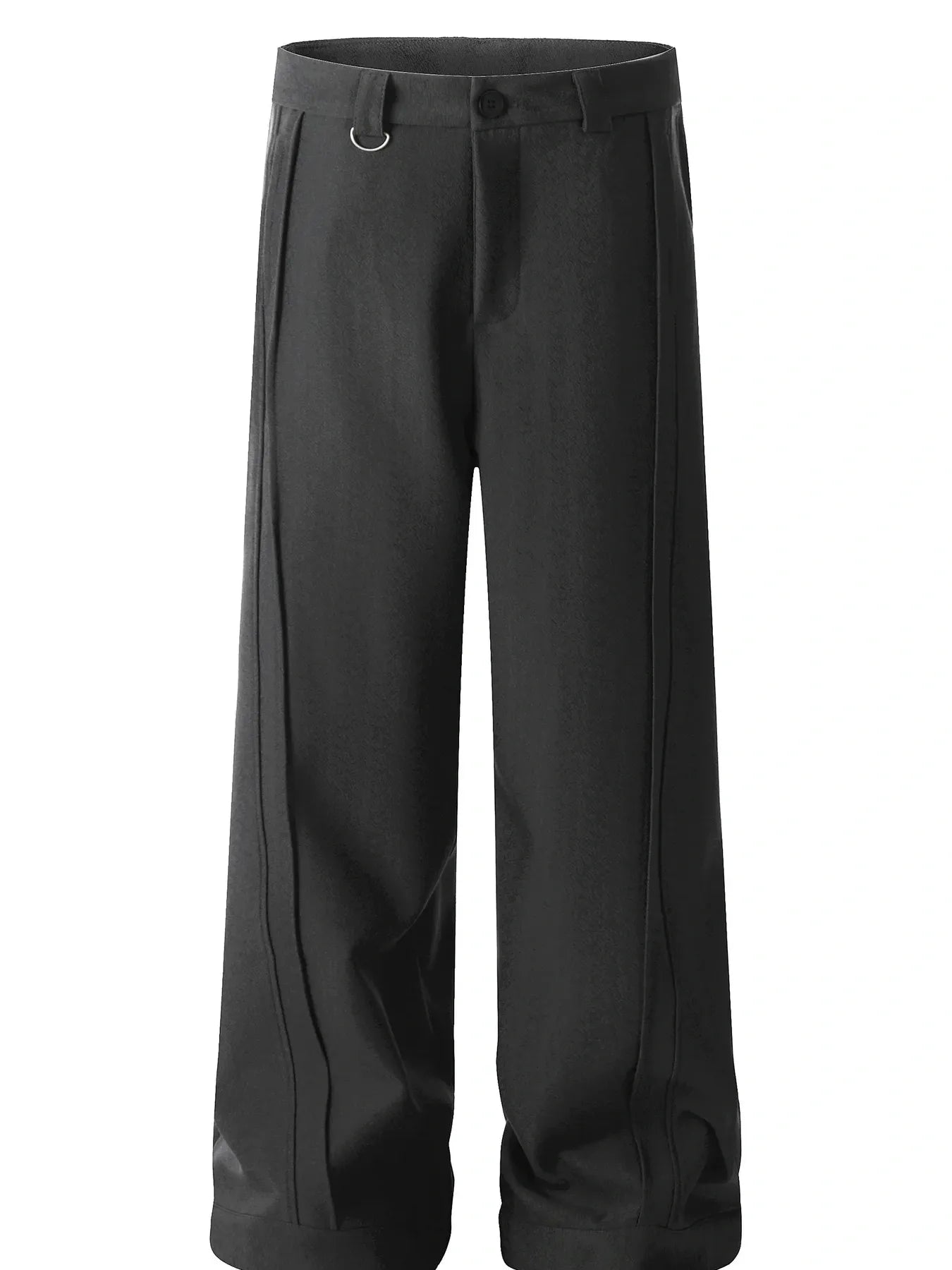 Front view of relaxed fit everyday casual pants