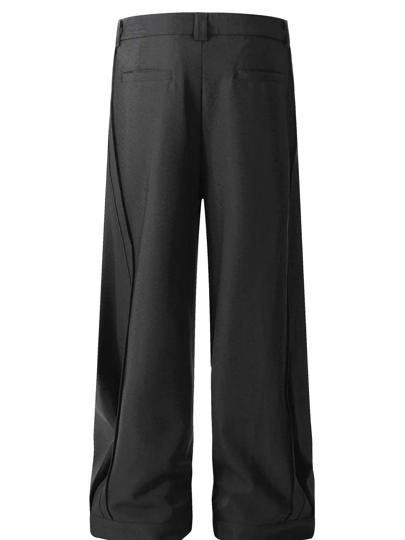 Model wearing loose fit casual pants styled for everyday wear