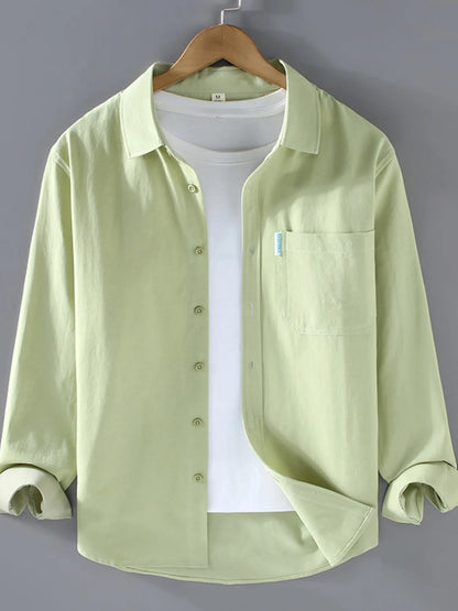Back view of plus size long sleeve shirt