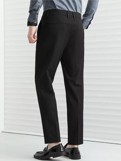 Close up of fabric and pocket detail on tailored pants