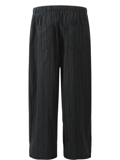 Close-up of cotton fabric texture on wide leg pants
