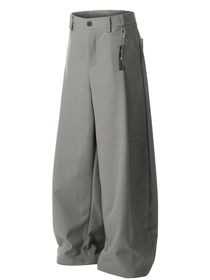 Close-up of cotton fabric texture on wide leg pants